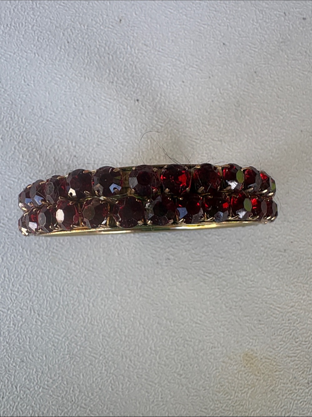 Red Crystal Barrette Hair Clip - Women's Jewelry
